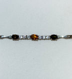 Multi Coloured Natural Tourmaline Bracelet with Cubic Zirconia | 5 Styles Available